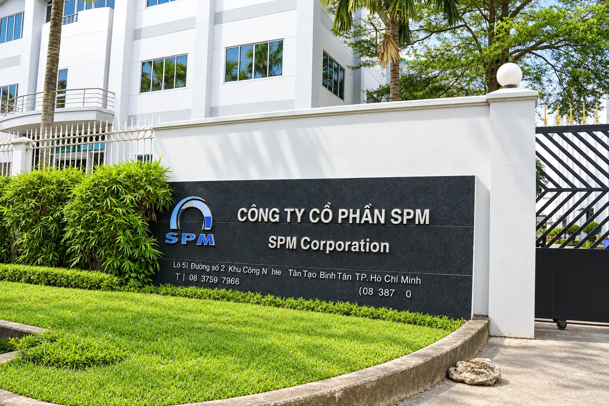 Cổng Công ty Cổ phần SPM tại KCN Tân Tạo